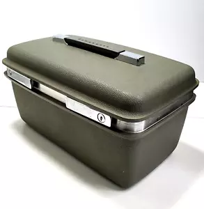Vintage Samsonite TRAIN CASE Green w/Tray - Picture 1 of 12