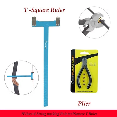 Bow Square with Nock Plier Arrow Rest Archery Nock Plier Set Archery Accessories - Image 1 of 4