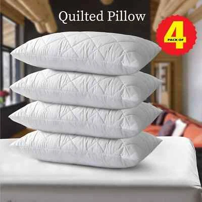 NIGHTSLEEP Luxury Pillows Quilted Ultra Soft Jumbo Super Firm Deluxe Bounce Back Extra Fill