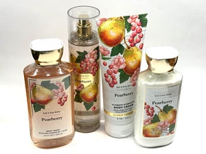 BATH & BODY WORKS PEARBERRY BODY CREAM FRAGRANCE MIST WASH GEL & LOTION GIFT SET - Picture 1 of 12
