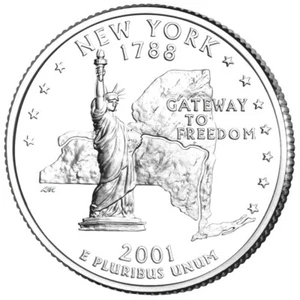 2001 D NEW YORK State Quarter New U.S. Denver Mint "Brilliant Uncirculated" - Picture 1 of 7