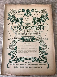 Revue L'ART DECORATIF (Jugendstil) August 1909 # 131 Paul Follot / J.M. BRETON - Bild 1 von 11