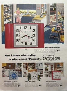 1952 Telechron elektrische Uhren Festzug Jubiläum Efeu Berater hoch Vintage Druckanzeige - Bild 1 von 1