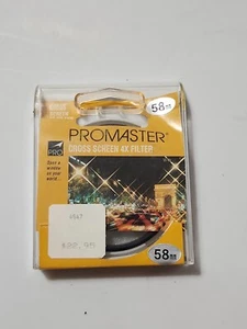 Promaster Cross Screen 4x (4 points) 58mm Star Filter - Picture 1 of 2