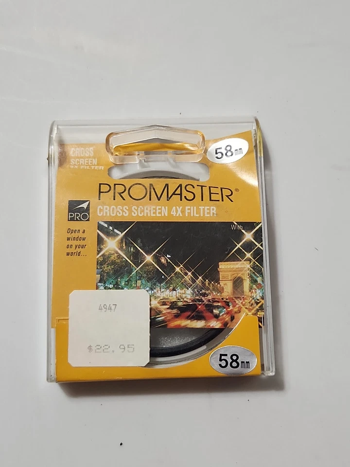 Promaster Cross Screen 4x (4 points) 58mm Star Filter - Image 1 of 2