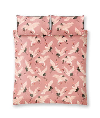 PALOMA HOME CLEARANCE Paloma Faith Superking duvet set oriental birds blossom pink.SAVE £££'