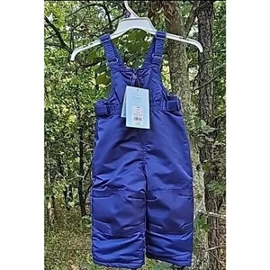 NWT Cat & Jack Kids 18 Months Navy Blue Heavyweight Snow Bibs Snowsuit New - Picture 1 of 15
