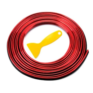 5M Rojo Mate Automóvil Interior Estilo Tira de Moldeo Tira Hágalo usted mismo Línea Decorativa - Imagen 1 de 8