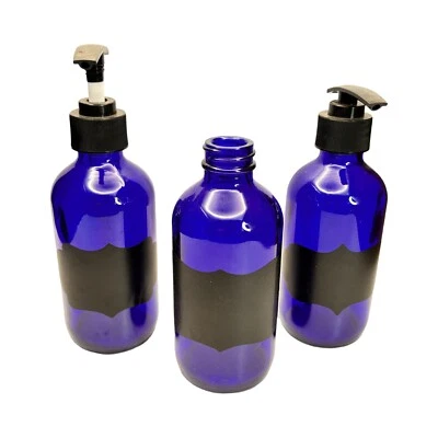 全新 钴蓝色 肥皂 洗发水 消毒分配器 塑料 5.5 英寸 — 第 1/4 张图片