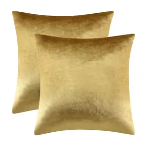 Gold Samt Deko Überwurf Kissenbezüge, 18x18 Kissenbezüge für Couch Sofa... - Bild 1 von 6