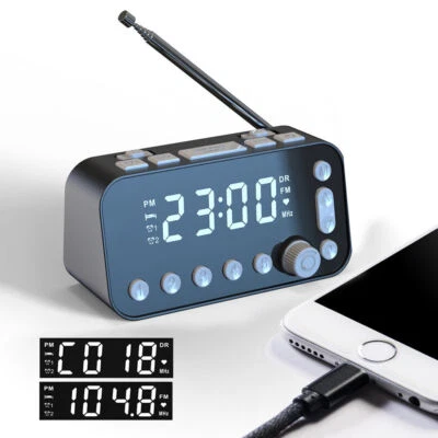 LED Digital DAB+FM Radiowecker Wecker Schlaf Großes Display Dual Timer - Bild 1 von 4