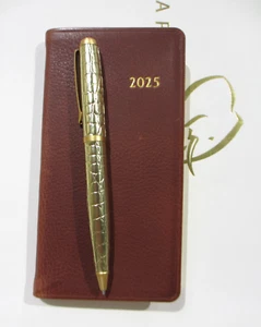 2025 6" Tasche Datumsbuch Journal Planer Ledereinband Grafik Bild $46 BRAUN - Bild 1 von 7
