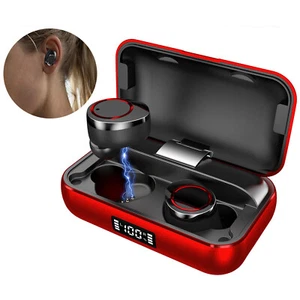 Wireless Bluetooth Headsets Twins Stereo Earbuds Earpieces with Charging Case - Picture 1 of 11