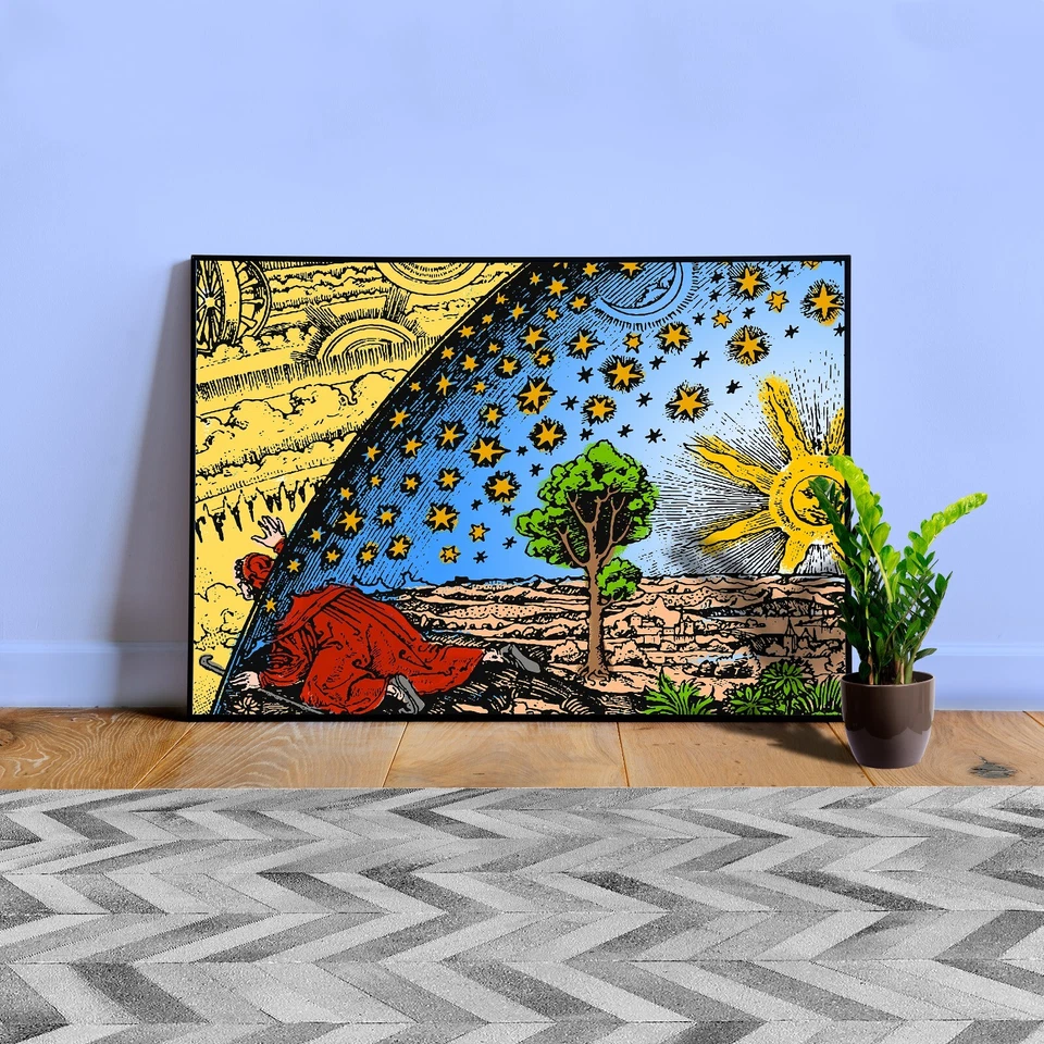 Vintage alchemy print: Camille Flammarion, L'atmosphere 1888 — vintage astronomy - Image 1 of 4