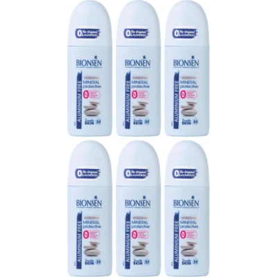 6x Bionsen Aluminum-Free Deodorant Pump Spray for Sensitive Skin