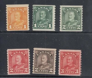 CANADÁ # 178-183 MH KGV BOBINAS DE HOJA DE GATO VALOR $80 - Imagen 1 de 1