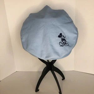 VINTAGE Walt Disney Mickey Mouse Flat Newsboy Cap Hat Blue Disneyland L/XL USA - Picture 1 of 9