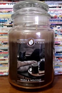 VELA TARRO GRANDE CÁLIDA Y BIENVENIDA 24 OZ 2 MECHAS GOOSE CREEK VELA GATO NEGRO - Imagen 1 de 3
