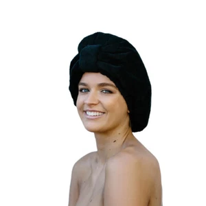 Dilly's Collections Black Hair Turban Hair Protection After Shower Comfortable - Picture 1 of 11