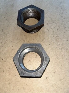 2 Pack Hex Bushing Malleable Iron 2” x 1 1/2” Male NPT x Female NPT 521-987HN - Picture 1 of 2