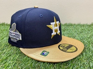 New Era 59FIFTY Houston Astros 2022 World Series Gold Collection Hat Size 7 1/8 - Picture 1 of 12
