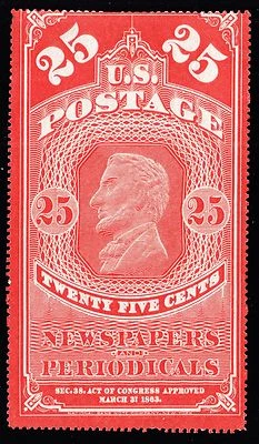 US PR3 25c Newspaper Periodicals Mint VG-Fine NGAI SCV $400 - Image 1 of 2