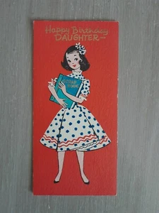 Tarjeta de cumpleaños de hija feliz cumpleaños Gibson años 50 nrmt sin usar - Imagen 1 de 3