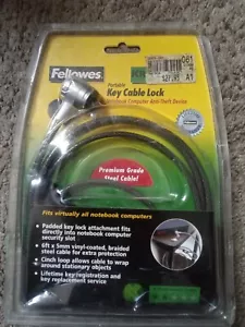 Fellowes tragbares Schlüsselkabel Kryptonite Diebstahlsicherung Schloss für Notebook Laptops Neu in Verpackung - Bild 1 von 2