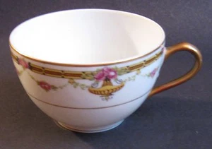 MACY LS&S DRB LIMOGES China France Antique Porcelain POMPADOUR Decor TEACUP 20s - Picture 1 of 5