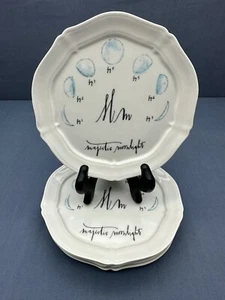 Anthropologie LINEA CARTA Moonlight M 6 1/2" CANAPE PLATES Diva Pyari SET OF 5 - Picture 1 of 15