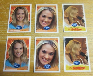 Carrie Underwood Musician Lot of 6 2005 American Idol Season Four Trading Cards - Imagen 1 de 2