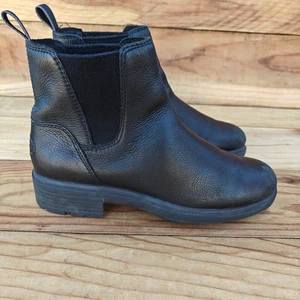 UGG Harrison Chelsea Boots Damen Schwarz Leder Größe 7 Freizeit  - Bild 1 von 8