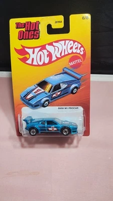 Hot Wheels The Hot Ones BMW M1 Procar #8/8 azul fundido a presión escala 1:64 debe verse nuevo Foto 1 de 2