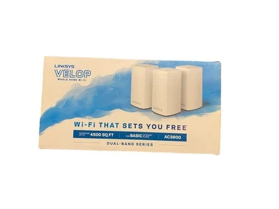 Linksys Velop Set AC3900 Dual Band Series. Coverage Up To 4500 Sq Ft READ - Image 1 of 4