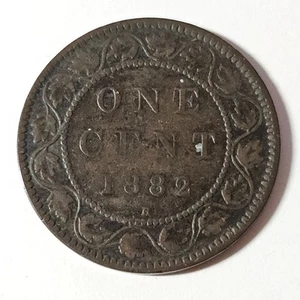 1882 H - OBV 1 - MEDIA SERIF N - Canadá 1 centavo centavo grande - COMBINAR - C1-878 - Imagen 1 de 5