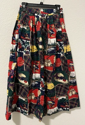 Falda Ojo De Águila De Colección Para Mujer’s M Midi Pesca con Mosca Cottagecore Granny Core Foto 1 de 4