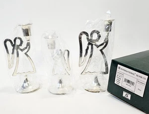 International Silver Co. 3 Stück Engel Kerzenständer versilbert Neu Nos - Bild 1 von 3