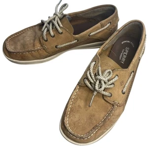 SPERRY Topsider Gamefish 3-Eye Boat Shoes Tan YB56564 Boys M Size 6 - Picture 1 of 4