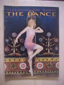 Vintage March 1928 The Dance Magazine Helen Brown Art Deco Front Cover - Picture 1 of 1