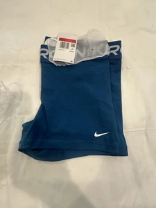 nike pro Blue shorts women Large - Picture 1 of 3