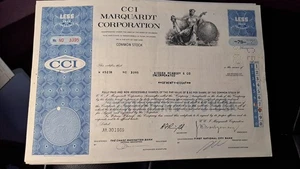 Hist.Wertpapier CCI MARQUARDT CORPORATION 30.7.1969 - Bild 1 von 6