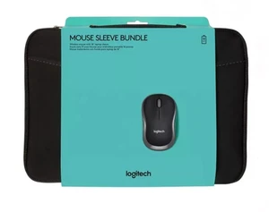 Logitech Bluetooth Wireless Mouse and 16" Laptop Sleeve Bundle M240 Silent Mouse - Picture 1 of 5