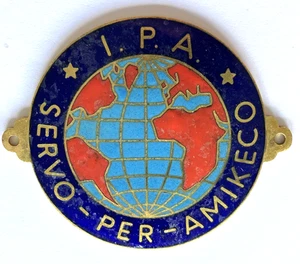 IPA Servo Per Amikeco Classic Car Badge - International Police Association - Picture 1 of 10