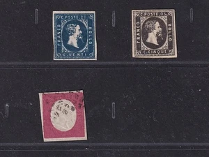 Italian States/Sardinia collection of 3 CLASSIC stamps / HIGH VALUE! - Picture 1 of 2