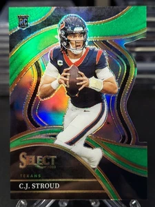 C.J. Stroud 2023 Select Neon Green Prizm Die Cut Club Level RC #/499 Texans - Bild 1 von 3