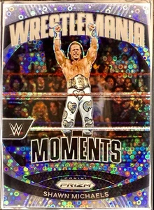 Shawn Michaels 2024 Panini Prizm WWE Silver Disco #8 WrestleMania Moments Mint - Picture 1 of 2