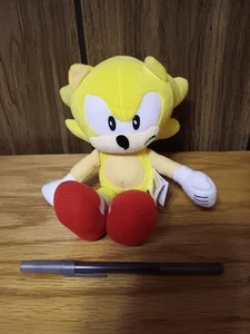 Tomy Sonic The Hedgehog Classic Super Sonic 8" Plush Sega - Picture 1 of 7