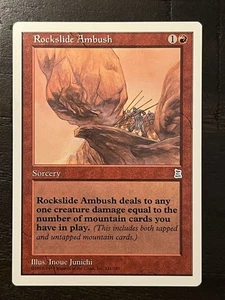 Rockslide Ambush Portal Three Kingdoms NM Red Uncommon CARD - Picture 1 of 2