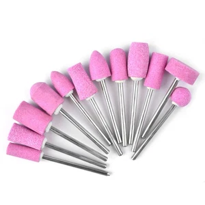12 Piezas Cabezal de Pulido Rosa Taladro de Uñas Suministros de Arte Broca de Archivo Herramientas - Imagen 1 de 5