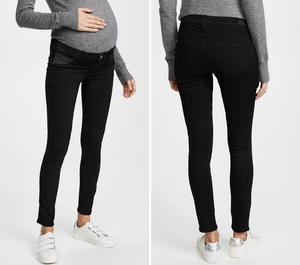 Paige Maternity Verdugo schwarze Jeans Mid Rise elastische Einsätze leicht Gr. 26 - Bild 1 von 14